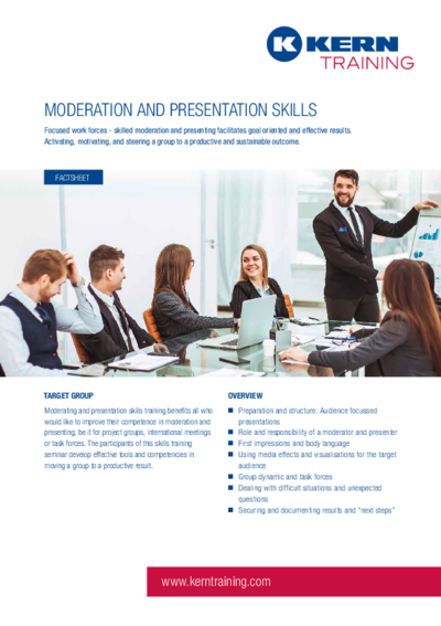 PDF Download Factsheet Moderation and Presentation Skills