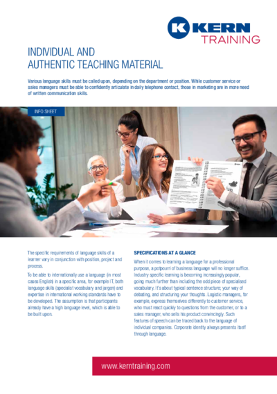 PDF Download Infosheet Individual and authentic teaching material