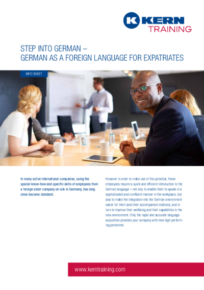 PDF Download Infosheet Step into German - German as a foreign language for expatriates